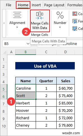 Cách hợp nhất hai ô trong Excel mà không làm mất dữ liệu (2 cách)