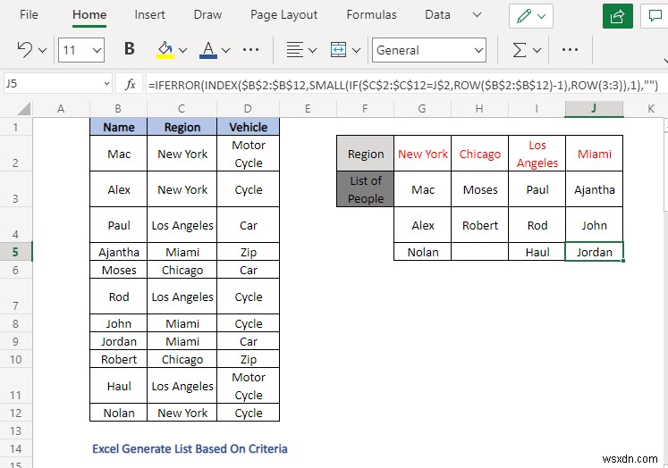 Cách tạo danh sách dựa trên tiêu chí trong Excel (4 phương pháp)