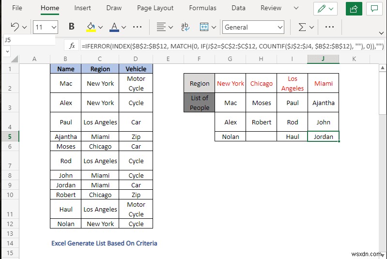 Cách tạo danh sách dựa trên tiêu chí trong Excel (4 phương pháp)