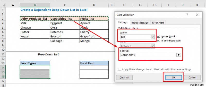 Cách điền danh sách dựa trên giá trị ô trong Excel (6 cách)