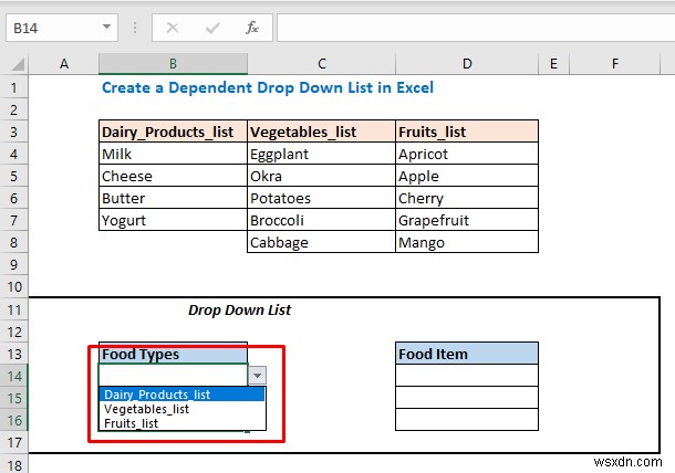 Cách điền danh sách dựa trên giá trị ô trong Excel (6 cách)