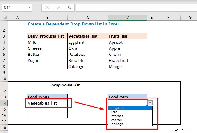 Cách điền danh sách dựa trên giá trị ô trong Excel (6 cách)