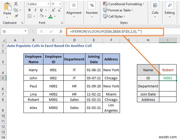 Cách tự động điền ô trong Excel dựa trên ô khác