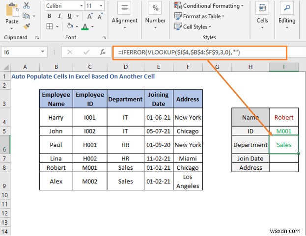 Cách tự động điền ô trong Excel dựa trên ô khác