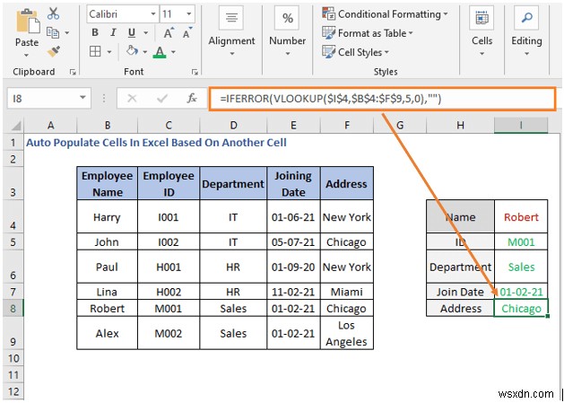 Cách tự động điền ô trong Excel dựa trên ô khác