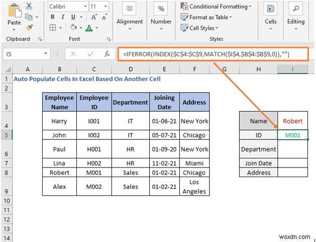 Cách tự động điền ô trong Excel dựa trên ô khác