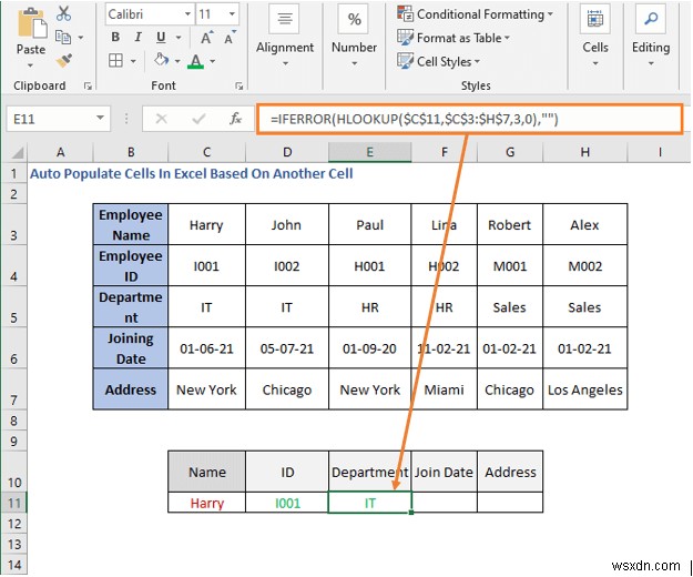 Cách tự động điền ô trong Excel dựa trên ô khác