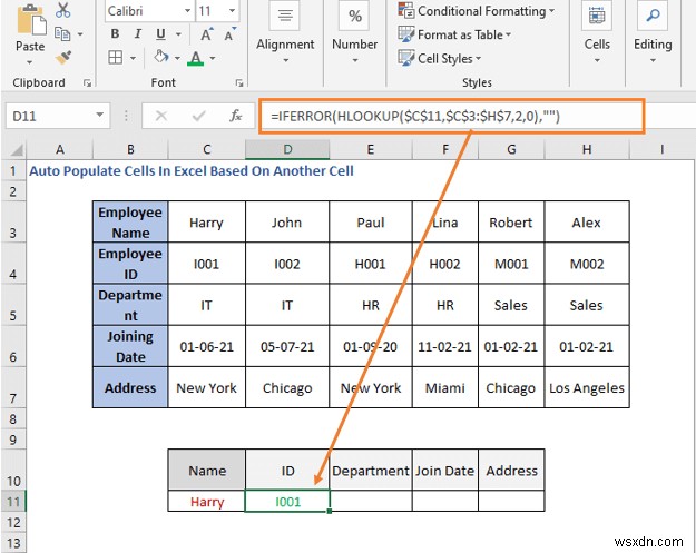 Cách tự động điền ô trong Excel dựa trên ô khác