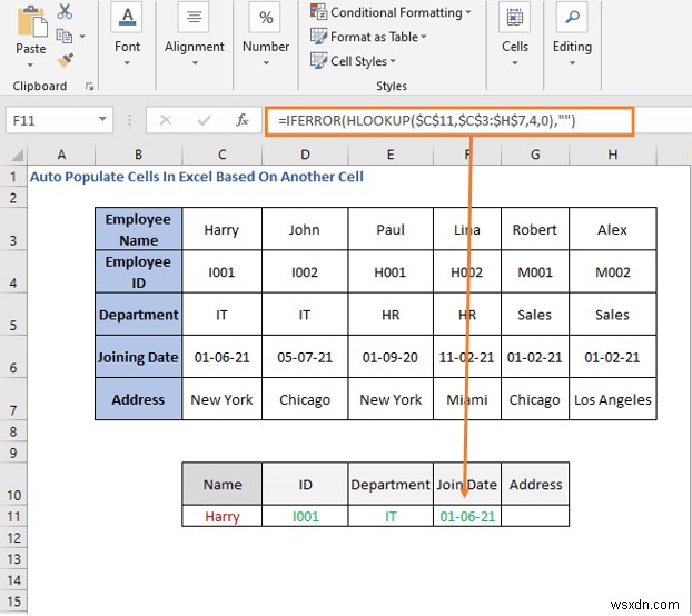 Cách tự động điền ô trong Excel dựa trên ô khác