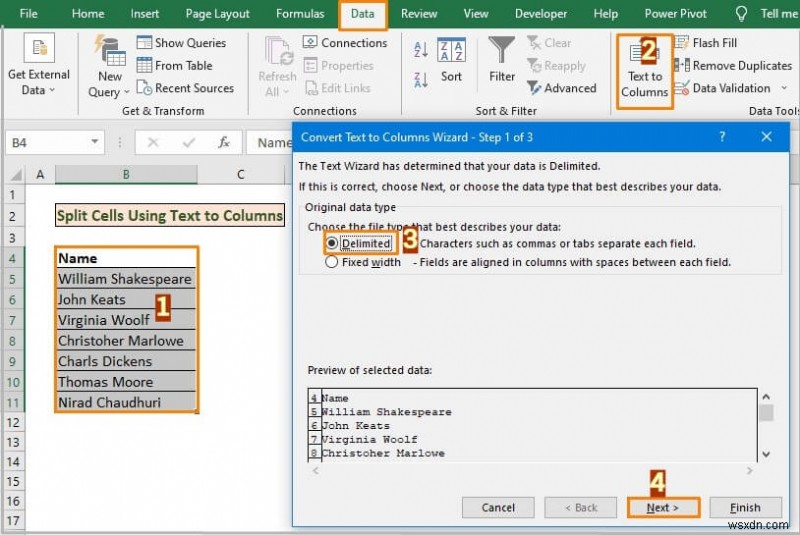 Cách tách một ô thành hai trong Excel (5 phương pháp hữu ích)