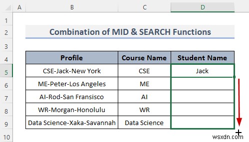 Cách chia ô theo dấu phân cách bằng công thức trong Excel (8 cách)