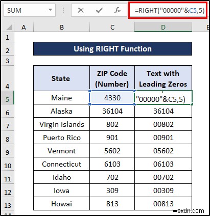 Cách chuyển số thành văn bản với Zeros hàng đầu trong Excel