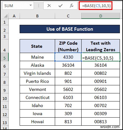 Cách chuyển số thành văn bản với Zeros hàng đầu trong Excel