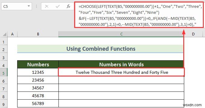 Cách chuyển số thành từ trong Excel (4 cách phù hợp)