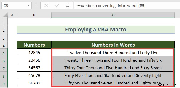 Cách chuyển số thành từ trong Excel (4 cách phù hợp)