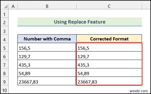 Cách xóa dấu phẩy trong Excel (4 phương pháp dễ dàng)