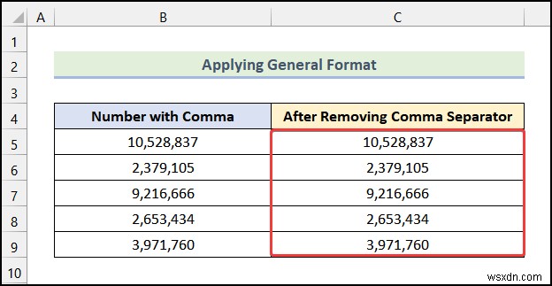 Cách xóa dấu phẩy trong Excel (4 phương pháp dễ dàng)