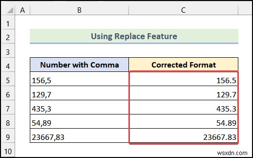 Cách xóa dấu phẩy trong Excel (4 phương pháp dễ dàng)