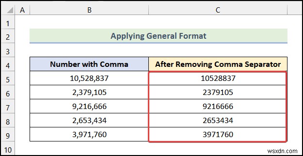 Cách xóa dấu phẩy trong Excel (4 phương pháp dễ dàng)