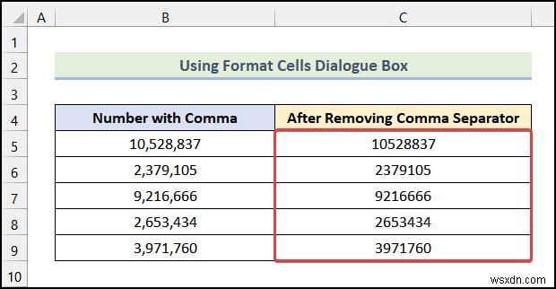 Cách xóa dấu phẩy trong Excel (4 phương pháp dễ dàng)