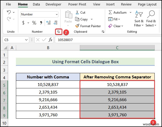 Cách xóa dấu phẩy trong Excel (4 phương pháp dễ dàng)