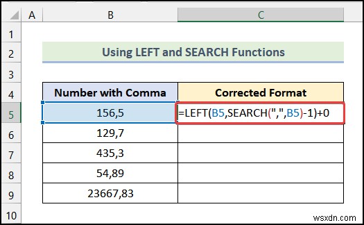 Cách xóa dấu phẩy trong Excel (4 phương pháp dễ dàng)