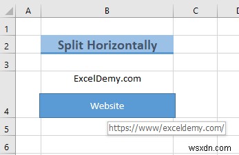 Cách tách một ô thành một nửa trong Excel