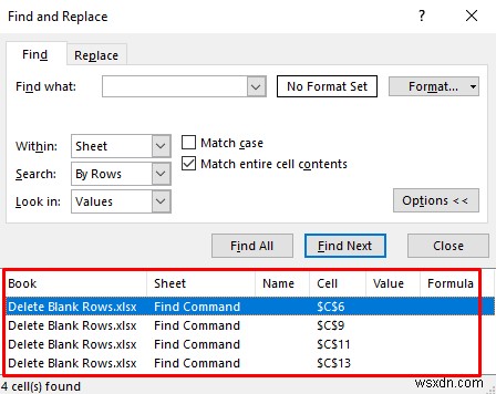 Xóa hàng trống trong Excel (8 phương pháp phù hợp)