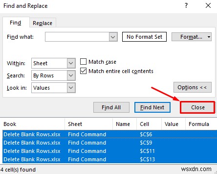 Xóa hàng trống trong Excel (8 phương pháp phù hợp)