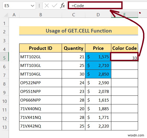 Cách tính tổng các ô có màu trong Excel (4 cách)