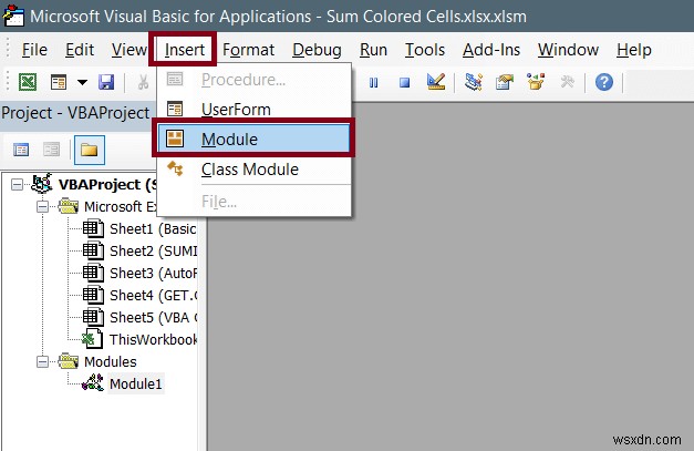 Cách tính tổng các ô có màu trong Excel (4 cách)