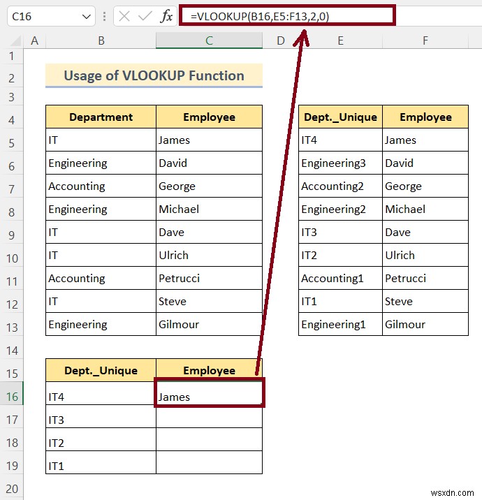 Cách VLOOKUP và trả về nhiều giá trị trong Excel (8 phương pháp)