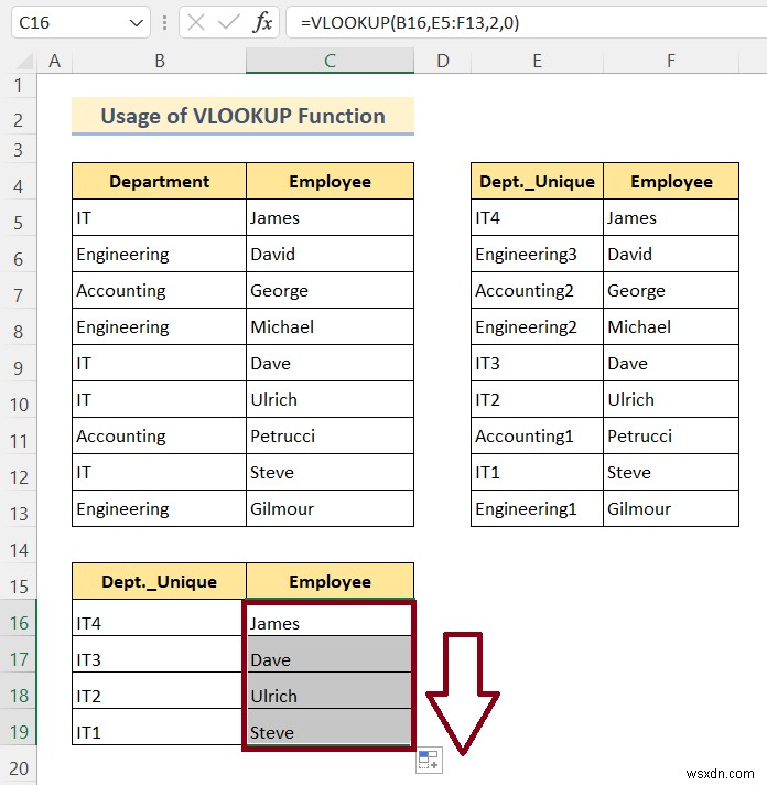 Cách VLOOKUP và trả về nhiều giá trị trong Excel (8 phương pháp)