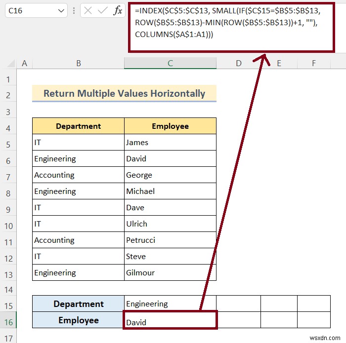 Cách VLOOKUP và trả về nhiều giá trị trong Excel (8 phương pháp)