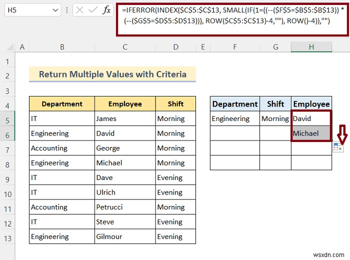 Cách VLOOKUP và trả về nhiều giá trị trong Excel (8 phương pháp)