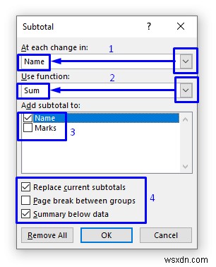 Cách chèn tổng phụ trong Excel