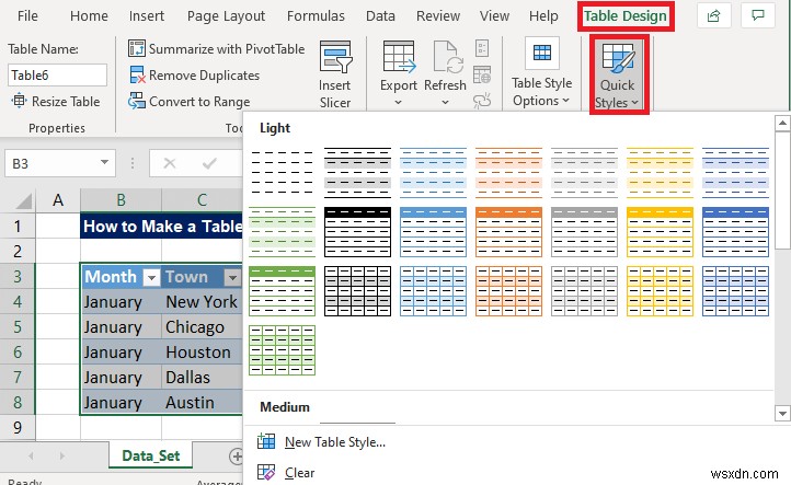 Cách tạo bảng trong Excel (Với tùy chỉnh)