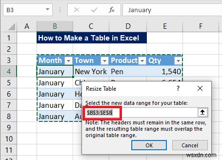Cách tạo bảng trong Excel (Với tùy chỉnh)