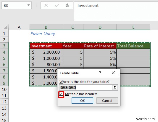 Cách tạo bảng dữ liệu trong Excel (5 phương pháp dễ nhất)