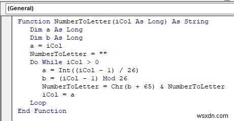 VBA để chuyển đổi số cột thành chữ cái trong Excel (3 phương pháp)