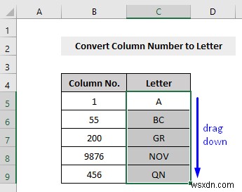 VBA để chuyển đổi số cột thành chữ cái trong Excel (3 phương pháp)