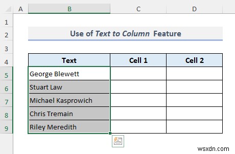 Cách tách ô trong Excel (5 thủ thuật đơn giản)