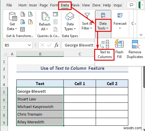 Cách tách ô trong Excel (5 thủ thuật đơn giản)