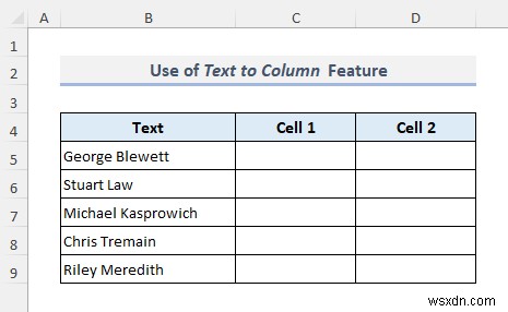 Cách tách ô trong Excel (5 thủ thuật đơn giản)