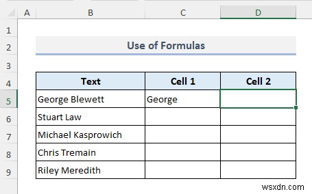Cách tách ô trong Excel (5 thủ thuật đơn giản)