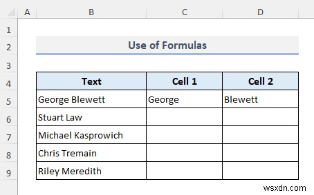 Cách tách ô trong Excel (5 thủ thuật đơn giản)