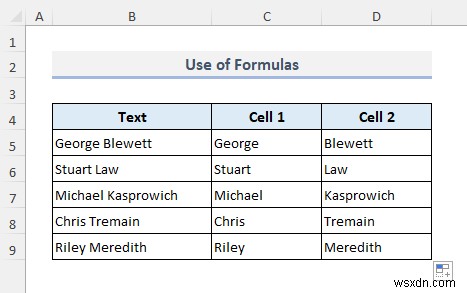 Cách tách ô trong Excel (5 thủ thuật đơn giản)