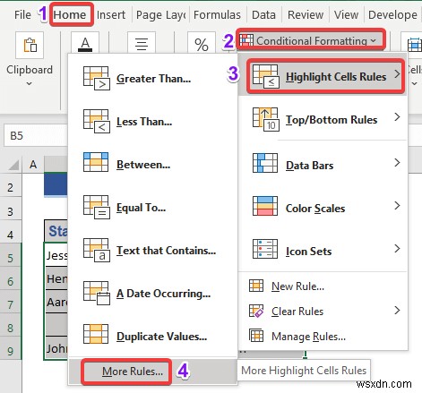 Cách đánh dấu ô trống trong Excel (4 cách hiệu quả)