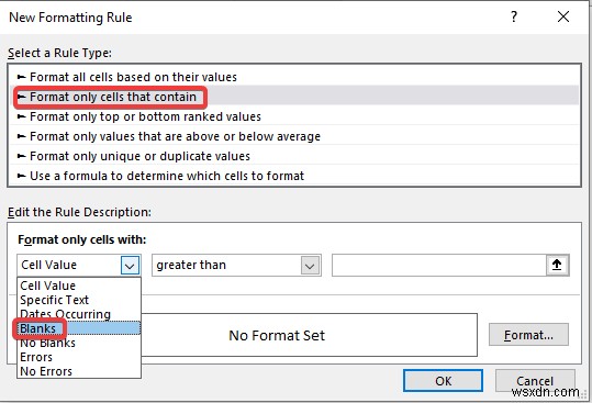 Cách đánh dấu ô trống trong Excel (4 cách hiệu quả)