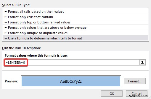 Cách đánh dấu ô trống trong Excel (4 cách hiệu quả)